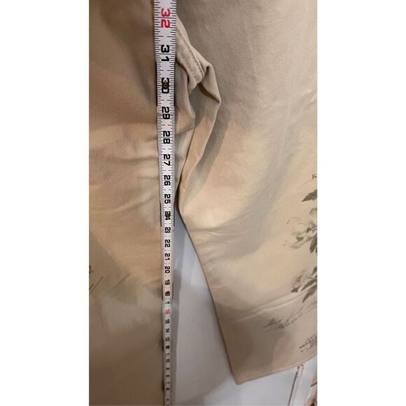 LAUREN RALPH LAUREN JEANS CO.  LETTER PRINT NATURAL HIGH RISE SLIMING PANTS SZ 1 - Picture 8 of 10